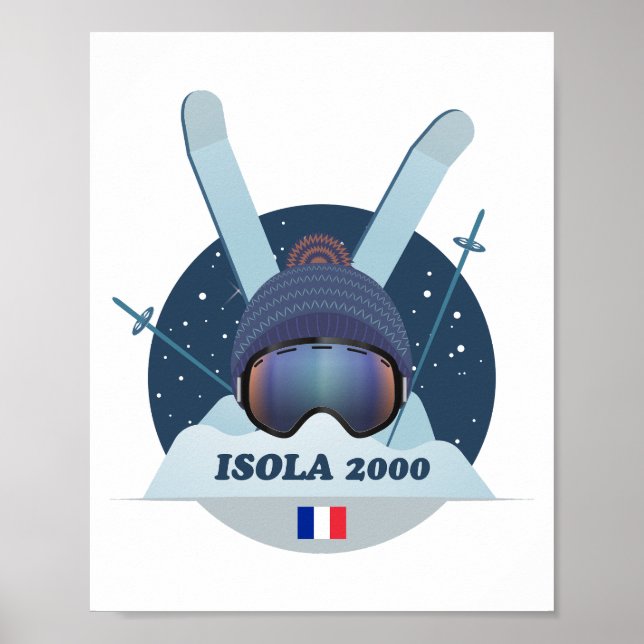 Isola 2000 ski poster (Front)