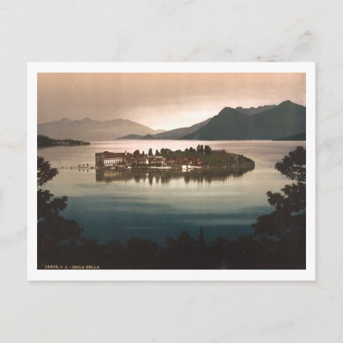 Isola Bella by Moonlight Lake Maggiore Italy Postcard