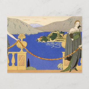 Isola Bella, evening dresses designed by Redfern, Postcard