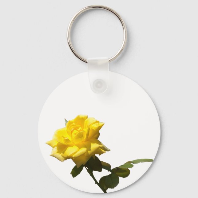 Isolate Yellow rose Keychain (Front)
