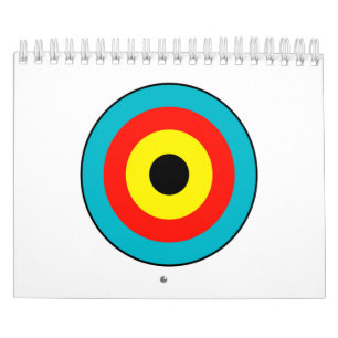 Isolated Archery Target Calendar