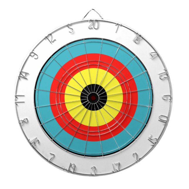 Isolated Archery Target Dart Board (Front)