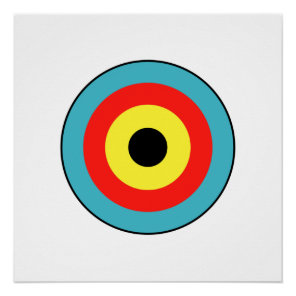 Isolated Archery Target Poster