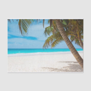 Isolated Beach and Palm Trees Tissue Paper