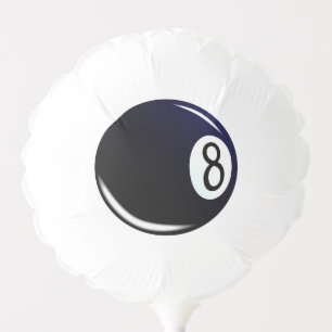 Isolated Eight Ball Balloon