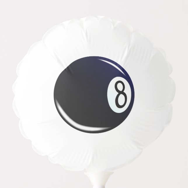 Isolated Eight Ball Balloon (Front)