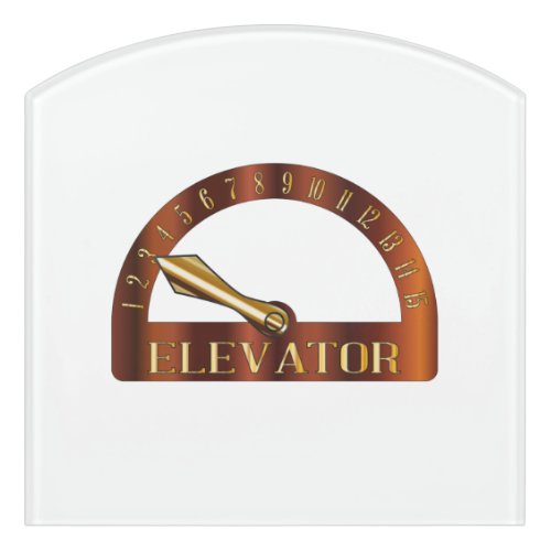 Isolated Elevator Floor Indicator Door Sign