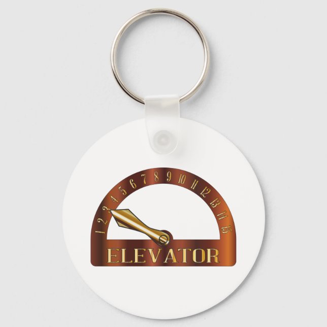 Isolated Elevator Floor Indicator Keychain (Front)