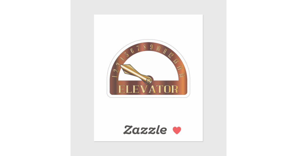 Elevator Sign Sticker Isolated Elevator Floor Indicator Sticker | Zazzle