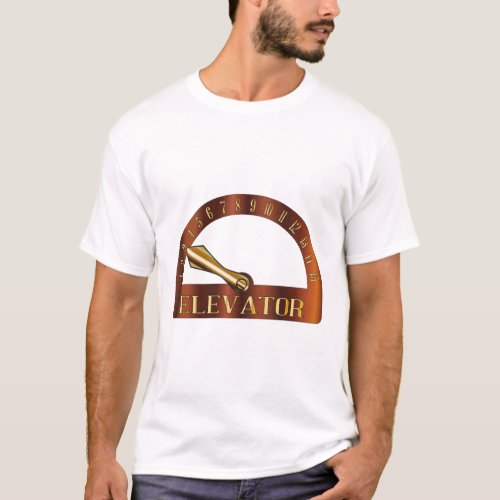 Isolated Elevator Floor Indicator T_Shirt