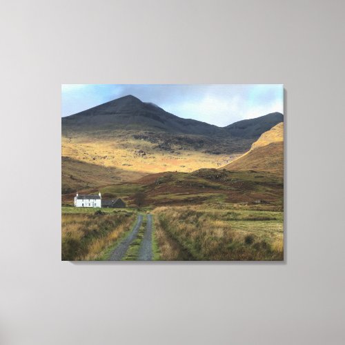 Isolated Farmhouse on the Isle of Mull Scotland Canvas Print