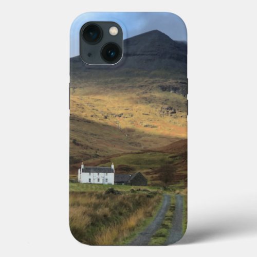 Isolated Farmhouse on the Isle of Mull Scotland iPhone 13 Case