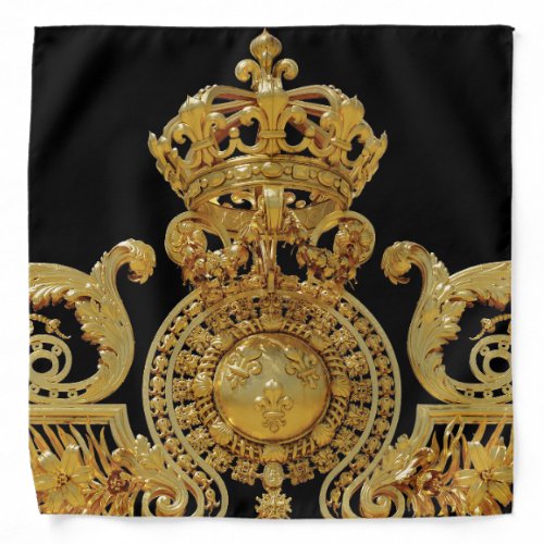 Isolated Golden gate of Versailles castle _ France Bandana