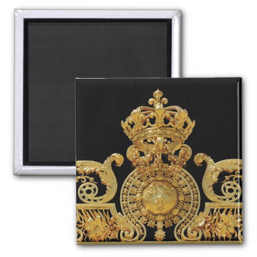 Isolated Golden gate of Versailles castle _ France Magnet