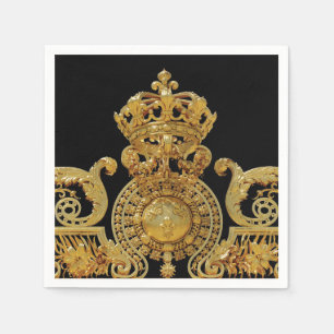 Isolated Golden gate of Versailles castle - France Napkins