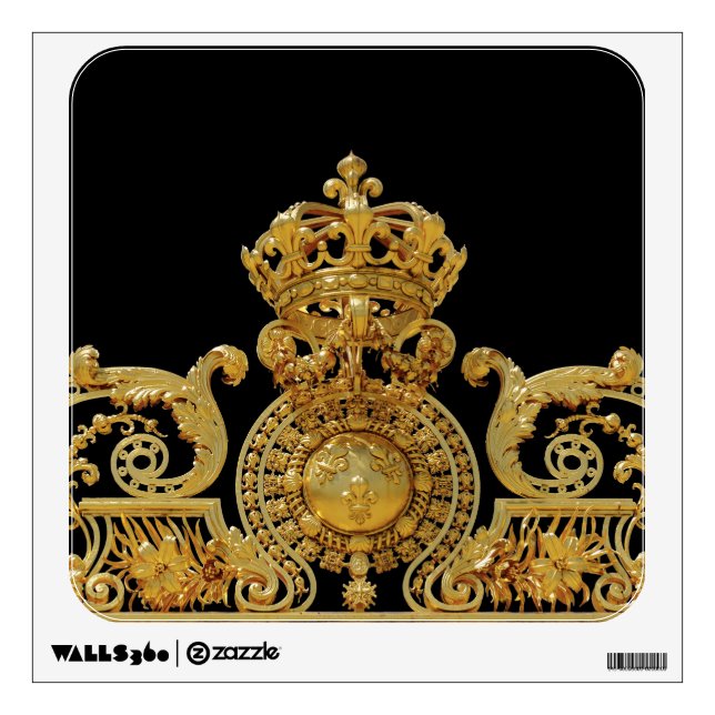 Isolated Golden gate of Versailles castle - France Wall Decal (Front)