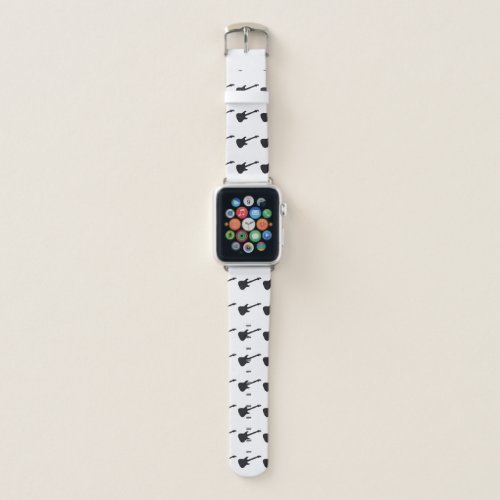 Isolated Guitar SIlhouette Apple Watch Band