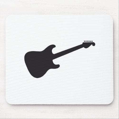Isolated Guitar SIlhouette Mouse Pad