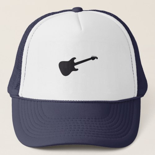 Isolated Guitar SIlhouette Trucker Hat