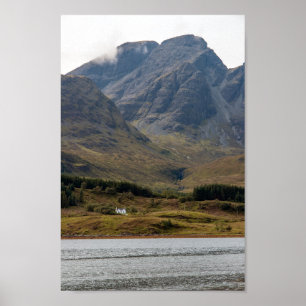 Isolated house on Isle of Skye in Scotland Poster