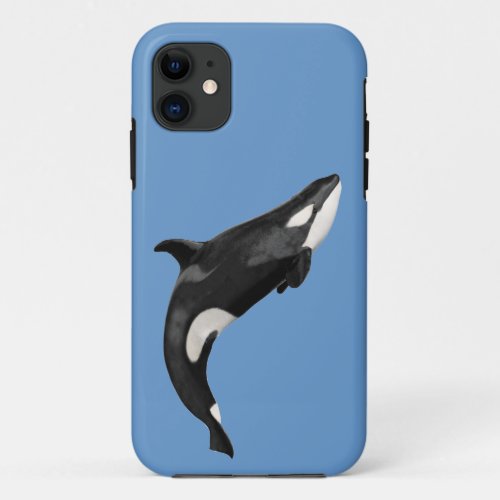 Isolated killer whale iPhone 11 case