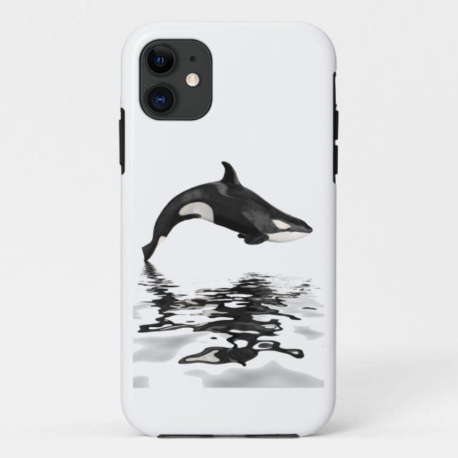 Isolated killer whale with reflection Case-Mate iPhone case (Back)