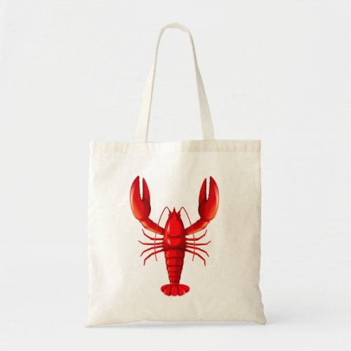 Isolated red lobster tote bag
