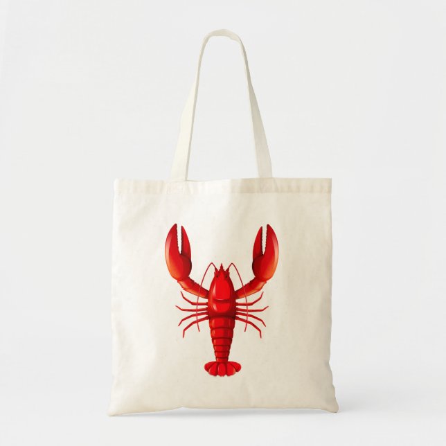 Isolated red lobster tote bag (Front)