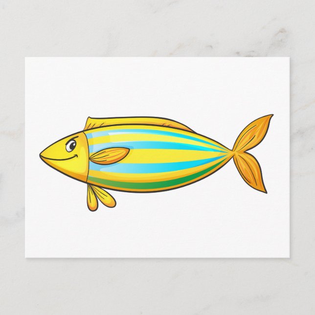 Isolated tropical fish on white postcard (Front)