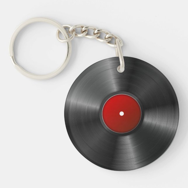 Isolated Vinyl record Keychain (Front)