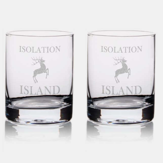 Isolation Island Clue Rocks Glass (Glassware)