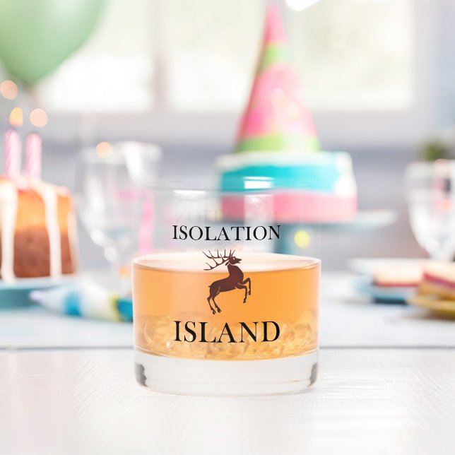 Isolation Island Clue Whiskey Glass (Insitu (Birthday))