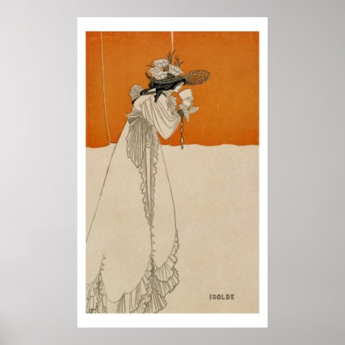 Isolde illustration from The Studio 1895 lith Poster