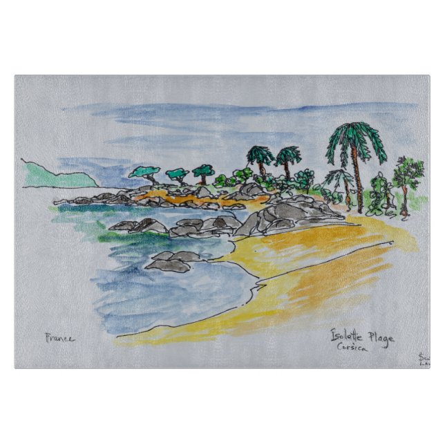 Isolella Beach, Ajaccio | Corsica, France Cutting Board (Front)