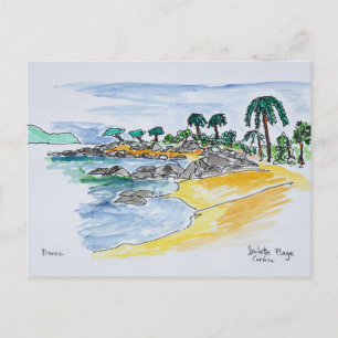 Isolella Beach, Ajaccio   Corsica, France Postcard