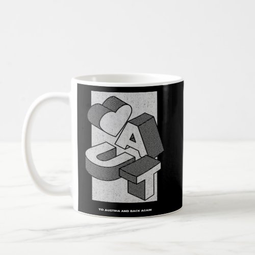 Isometric Austria Block Letters  Austrian Souvenir Coffee Mug