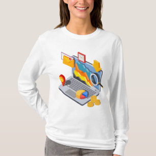 Isometric Business Data Analytics Laptop T-Shirt