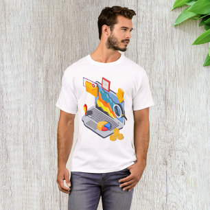 Isometric Business Data Analytics Laptop T-Shirt