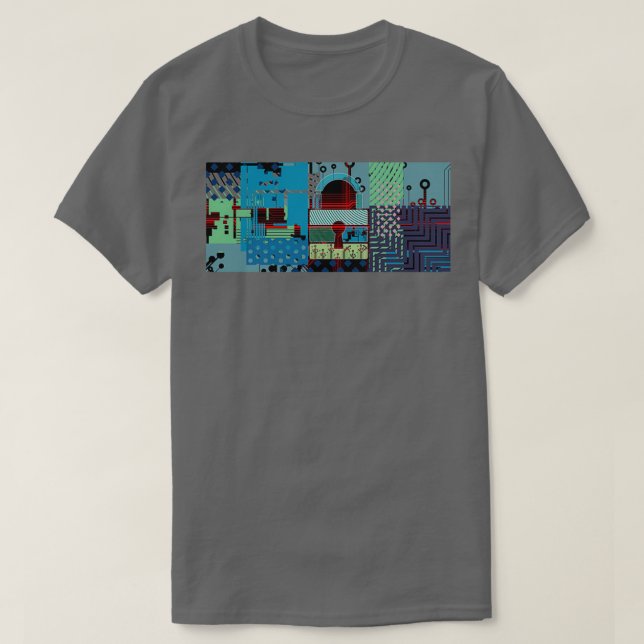 Isometric cyber security and information or networ T-Shirt (Design Front)