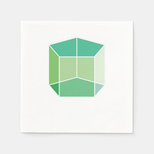 Isometric Form 2d Pentagonal Prism Geometric Shape Napkins