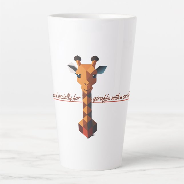 Isometric Giraffe Latte Mug (Front)