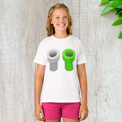 Isometric Pipes Girls T_Shirt
