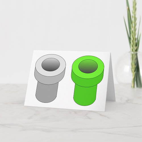 Isometric Pipes Greeting Cards