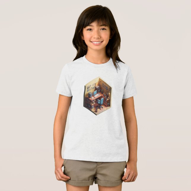 "Isometric Programmer Tattoo Studio Cube T-Shirt  Tri-Blend Shirt (Front Full)