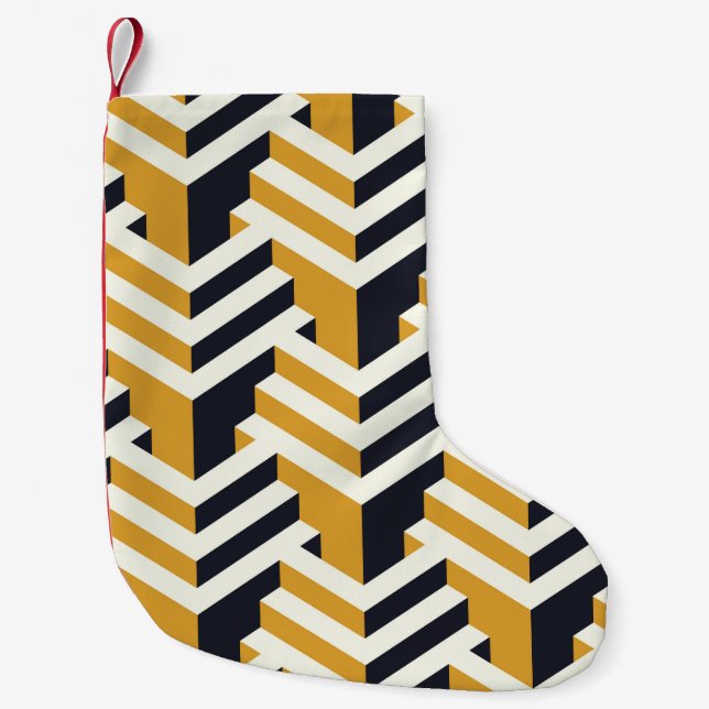 Isometric Seamless Patternart,deco,pattern,seamles Small Christmas Stocking (Front)