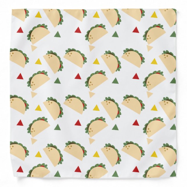 Isometric Taco Modern Confetti Pattern Bandana (Front)