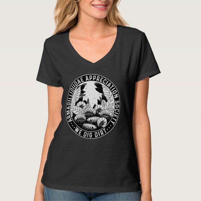 Isopod Roly Poly Pill Bug Rollie Pollie We Dig Dir T-Shirt (Front)