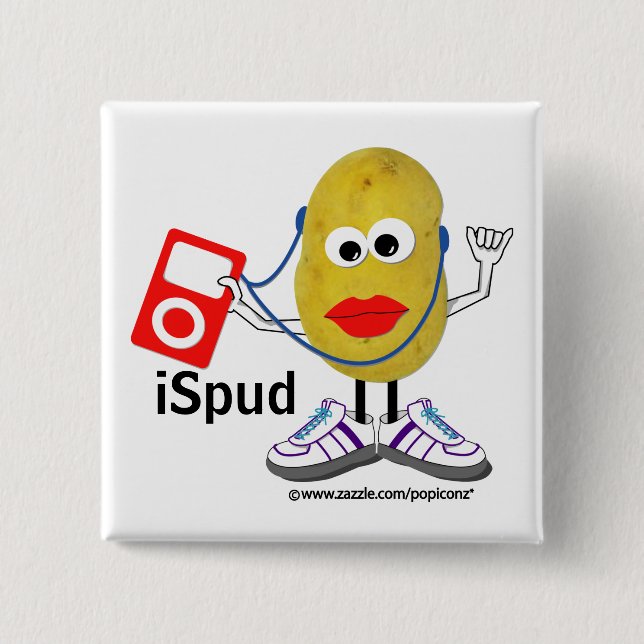 'ispud' humorous parody Button (Front)