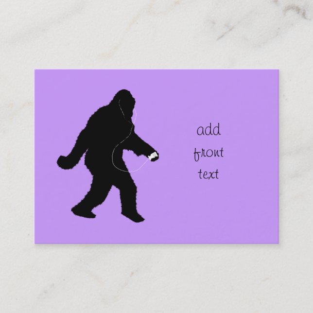 iSquatch (Change Background Color) Business Card (Front)