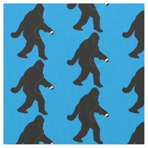 Sasquatch Silhouette Fabric | Zazzle.com